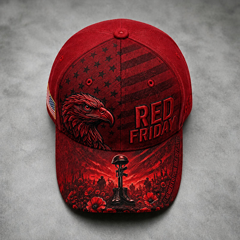 "Red Friday" Veteran Commemorative Casual Baseball Cap