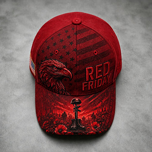 "Red Friday" Veteran Commemorative Casual Baseball Cap
