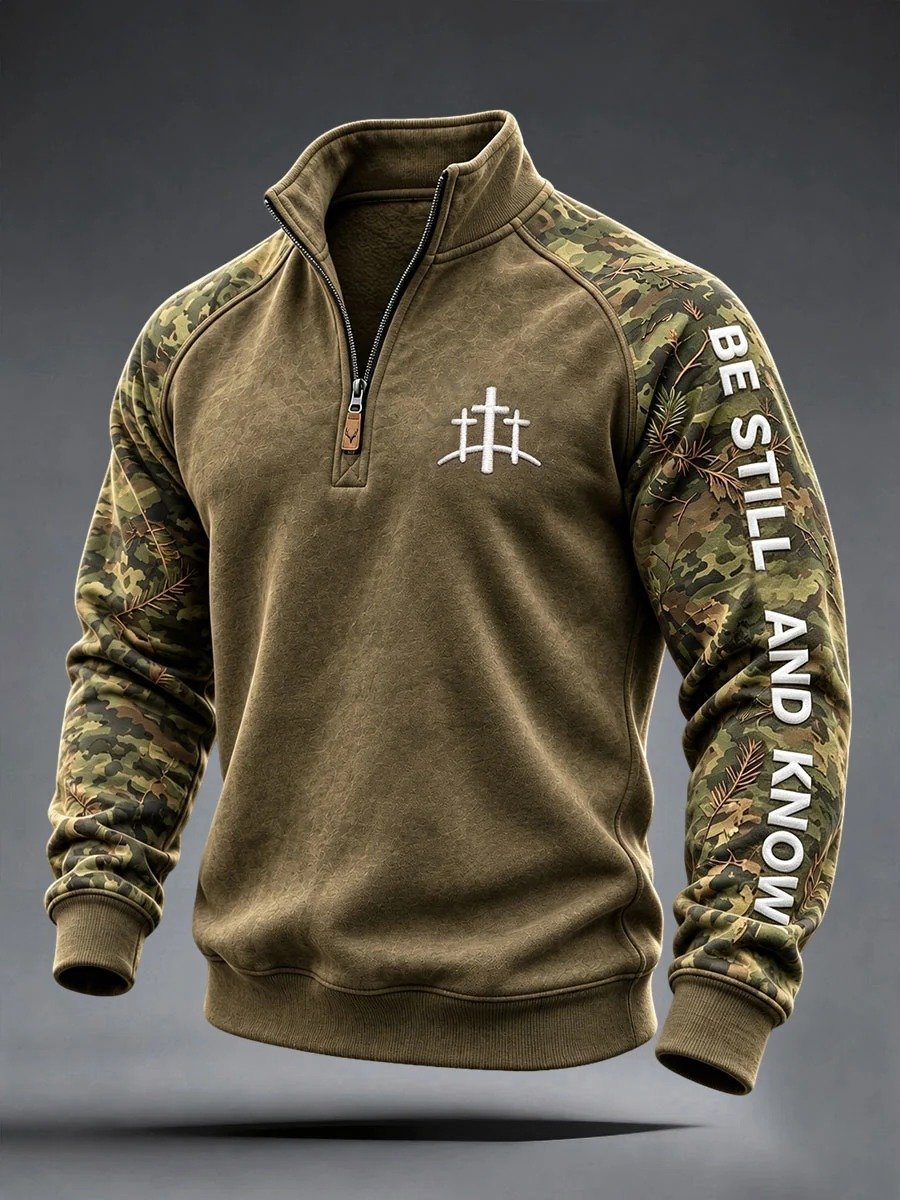 Men's Faith Cross Camo Art Sweatshirt
