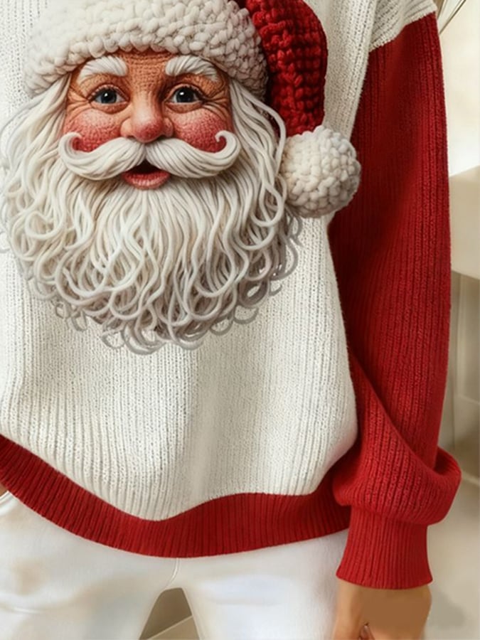 Women's Santa Claus Print Hoodie