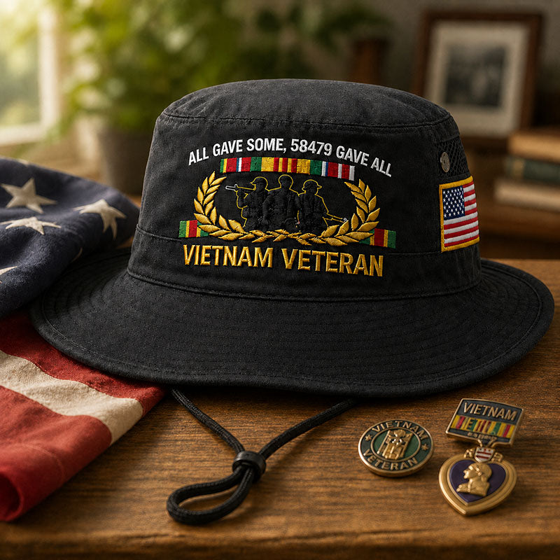 Vietnam Veteran Camo Bucket Hat