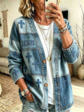 Women's Casual Printed Cardigan