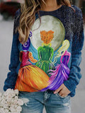 Fashion Abstract Print Long Sleeve Sweatshirt