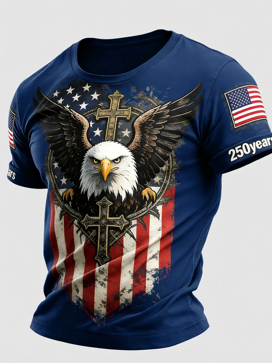 Men's Retro Faith 250th Anniversary American Short-Sleeve T-Shirt
