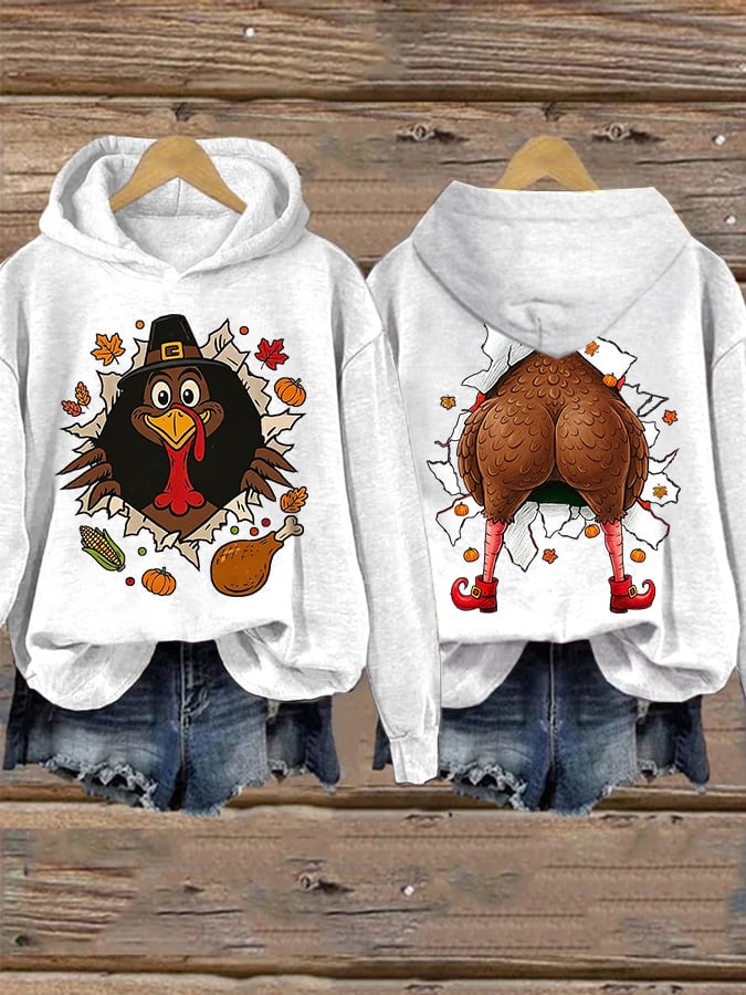 Women's Casual Printed Long-Sleeve Sweatshirt