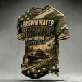 Men's Retro Vietnam Veteran Print Casual T-Shirt