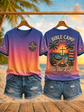 Women's Casual "Faith" Print Top