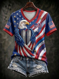 🕯️Women's 911 Memorial V-Neck Short-Sleeve T-Shirt