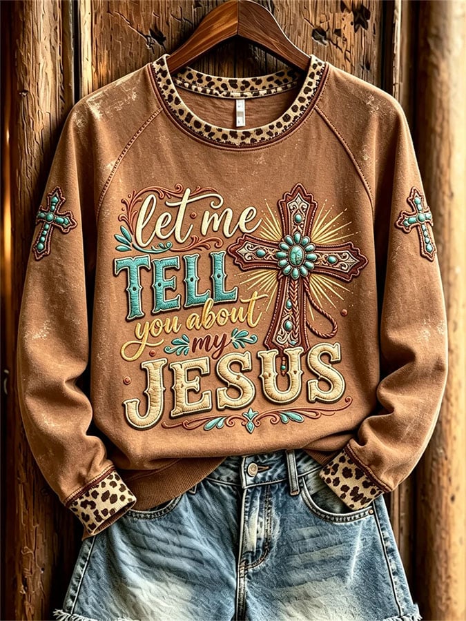 Women's Casual Printed Faith Hoodie