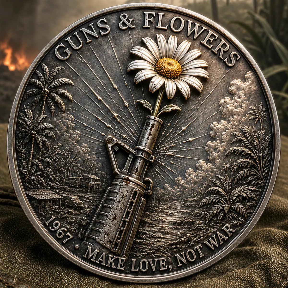 Make Love, Not War Commemorative Metal Medal