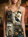 🔥HOT SALE🔥Women's Gothic Dark Print Casual Vest
