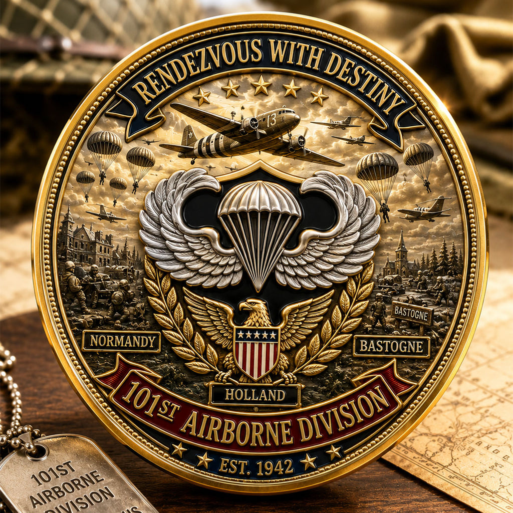 101st Airborne Division Commemorative Metal Medal