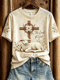 Women's Casual Faith Floral Printed T-Shirt