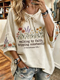 Women's Faith Cross Print Hooded Sweatshirt