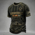 Men's Retro Vietnam Veteran Print Casual T-Shirt
