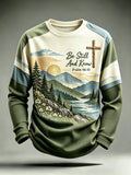 Men's Be Still And Know Psalm 46:10 Printed Waffle-Knit Top