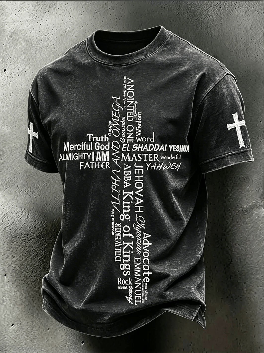Men's Retro Faith Printed Casual T-Shirt