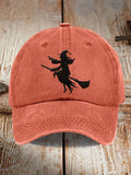 Halloween Witch Print Baseball Cap