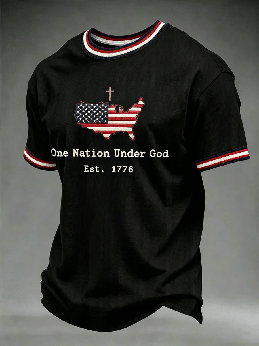 Men's  Faith Print Casual T-shirt