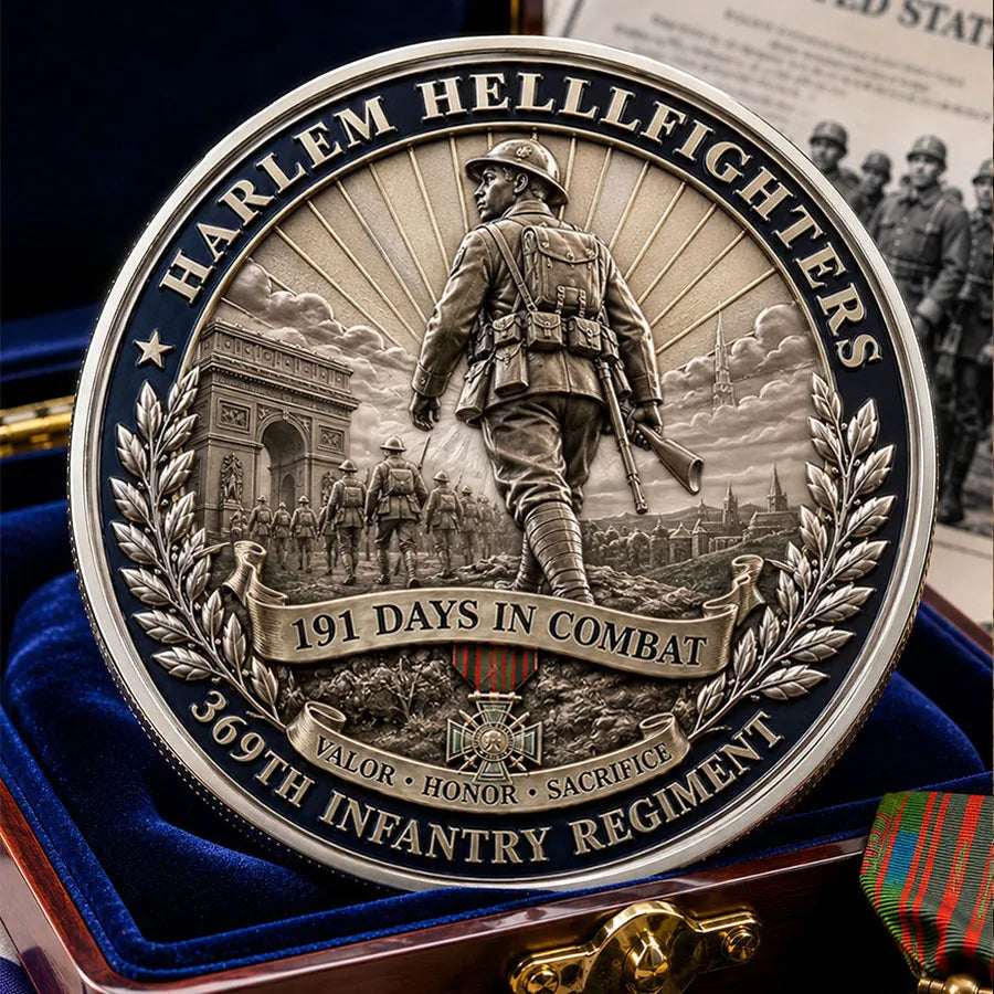Harlem Hellfighters Commemorative Metal Medal – 369th Infantry Regiment Tribute