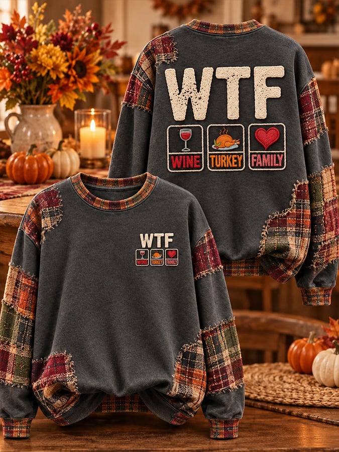 Women'S Thanksgiving-Themed Casual Sweatshirt