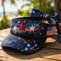 Starry Americana Embroidered Flag Visor