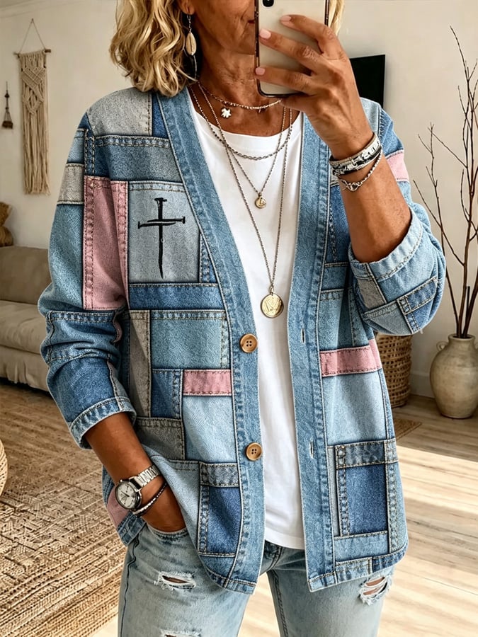 Women's Casual Printed Cardigan