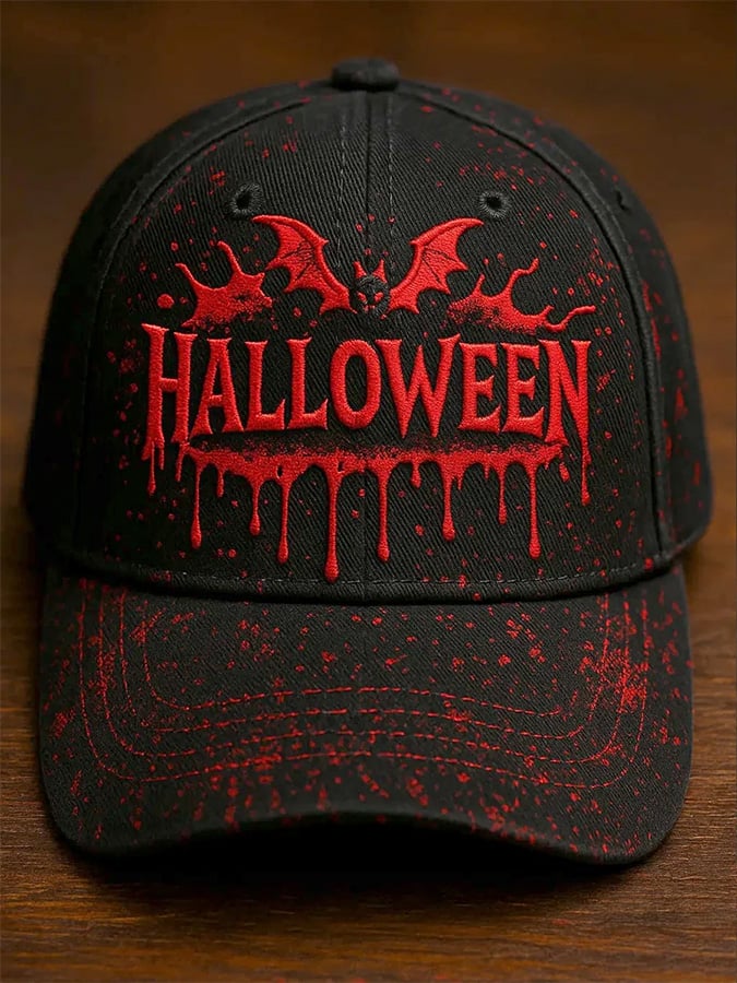 Halloween print baseball cap
