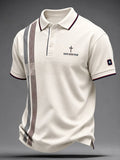 Men's Casual "Faith" Print Polo Shirt
