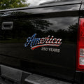 America 250 Years Patriotic 3D Chrome Emblem Car Badge Decal 250th Anniversary Sticker
