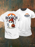 🔥Buy 2 Get 10% Off🔥Men'S  Retro Boosch Light Halloween Cute Ghost Pumpkin Printed Casual T-Shirt
