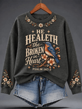 Women's Faith Print Casual Sweatshirt