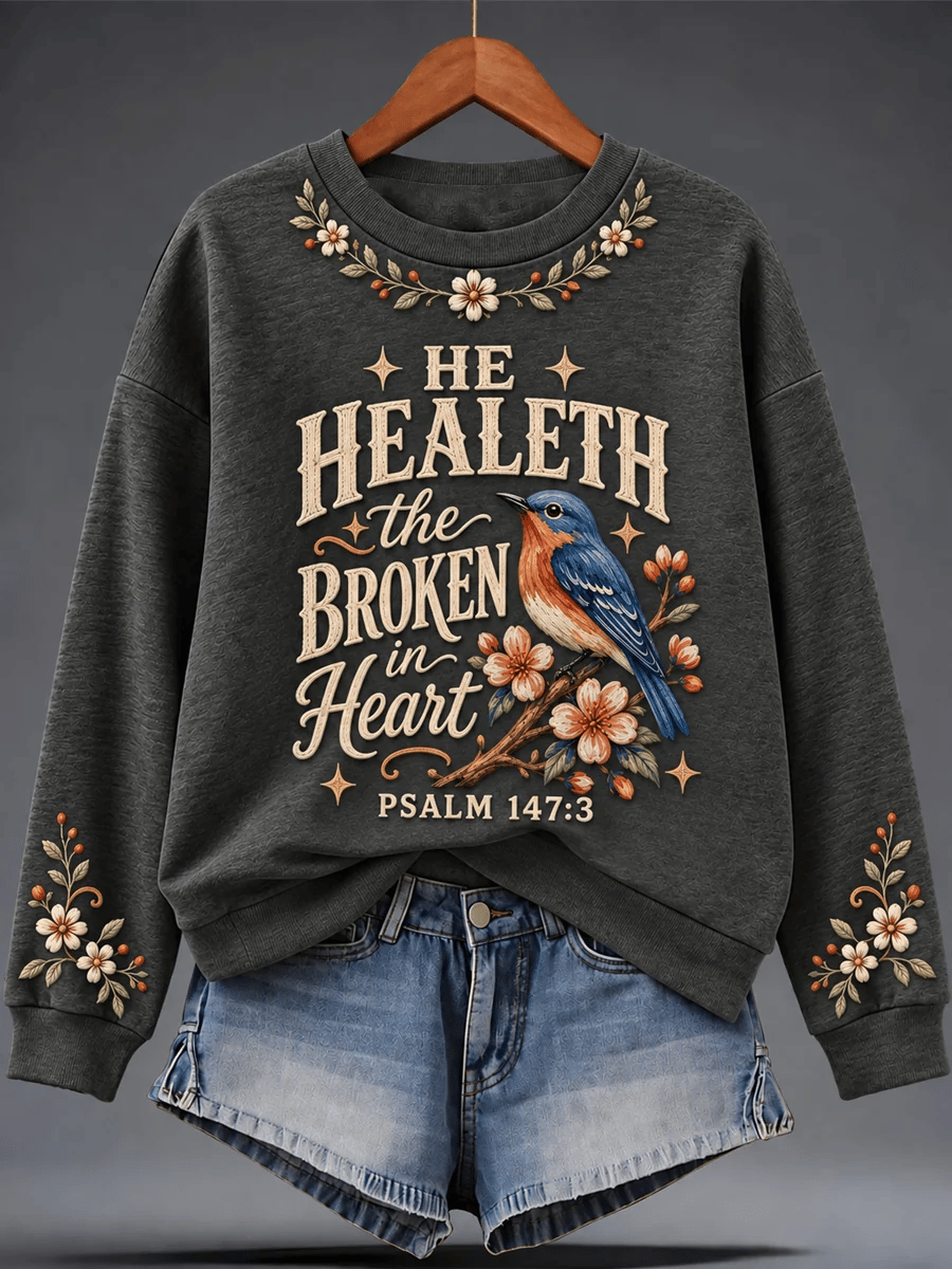 Women's Faith Print Casual Sweatshirt