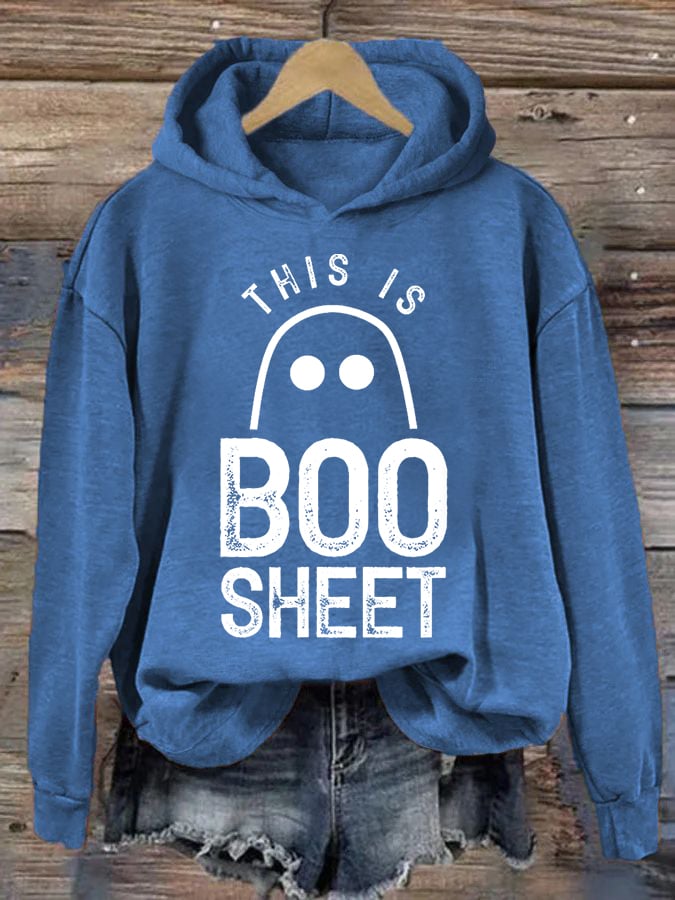 Women's Halloween This Is Some Boo Sheet Hooded Sweatshirt