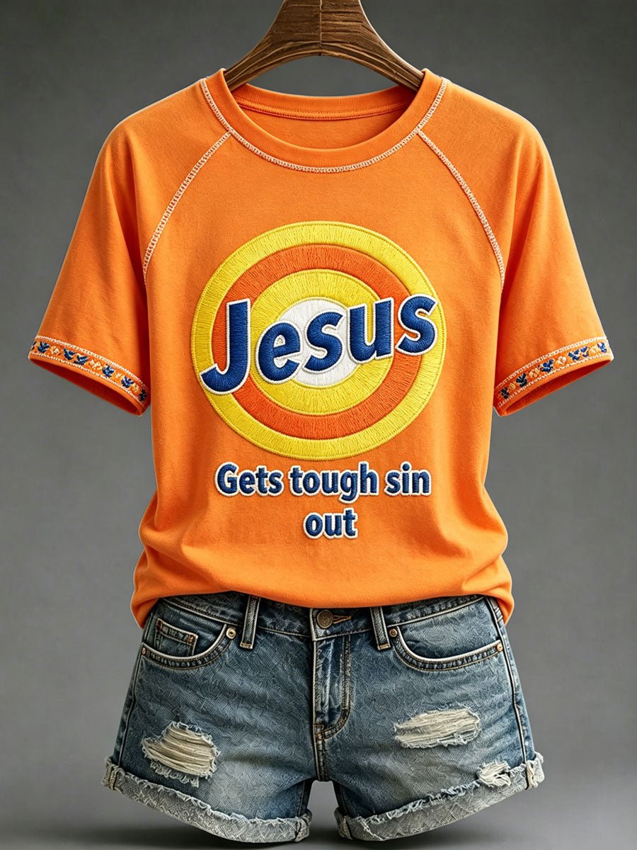 Women's Funny Christian Jesus Printed Casual Tops