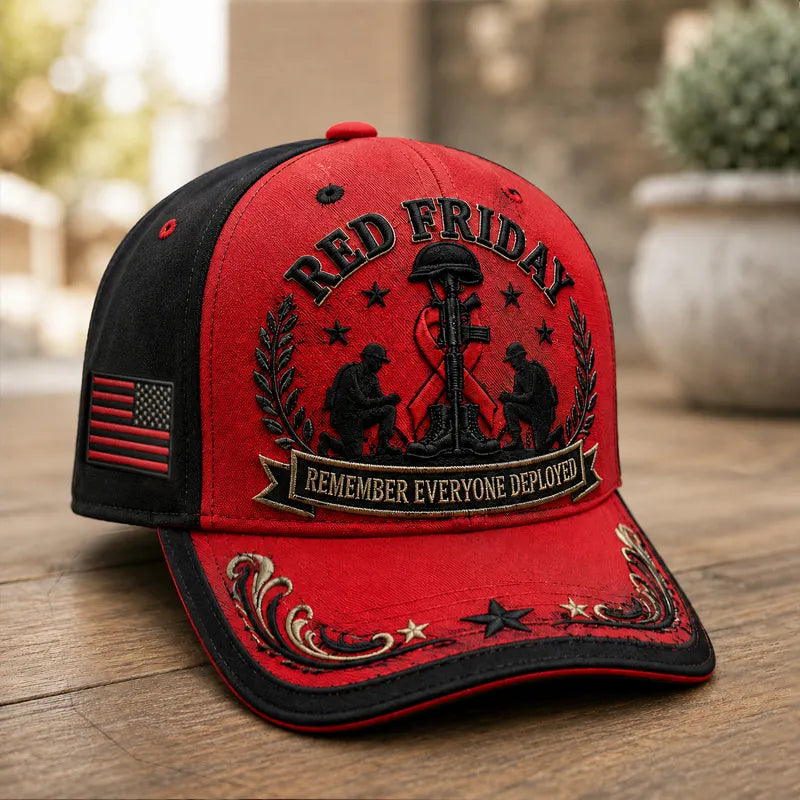 "Red Friday" Veteran Commemorative Casual Baseball Cap
