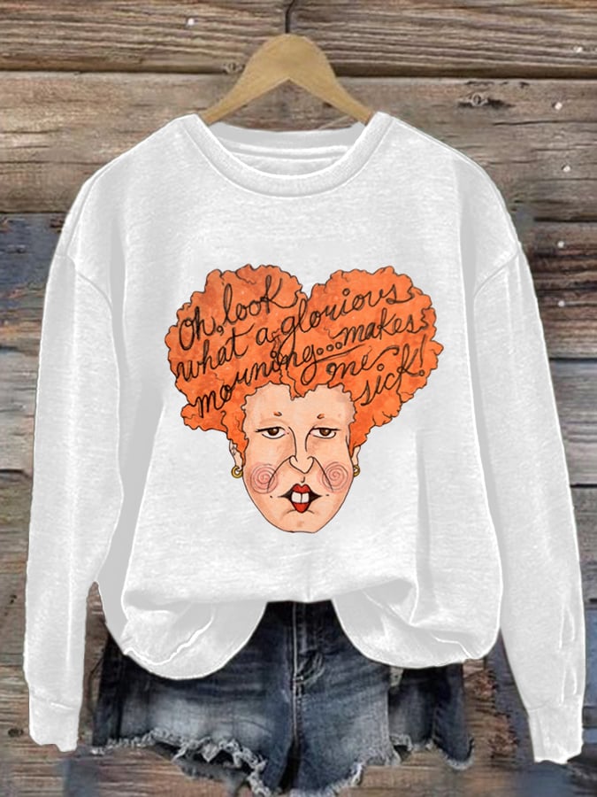 Halloween Women's Printed Long Sleeve Sweatshirt