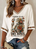 Resurrection Of Bones  Faith Print T-Shirt