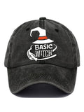 Halloween Witch Print Baseball Cap