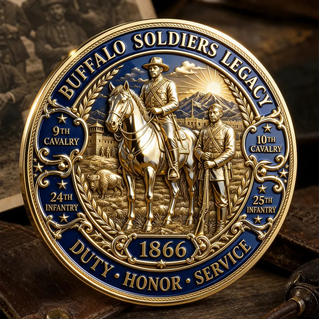 Buffalo Soldiers Legacy Commemorative Metal Medal – 1866 July 28 Honor Tribute