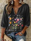 Women's Faith Printed Casual Top