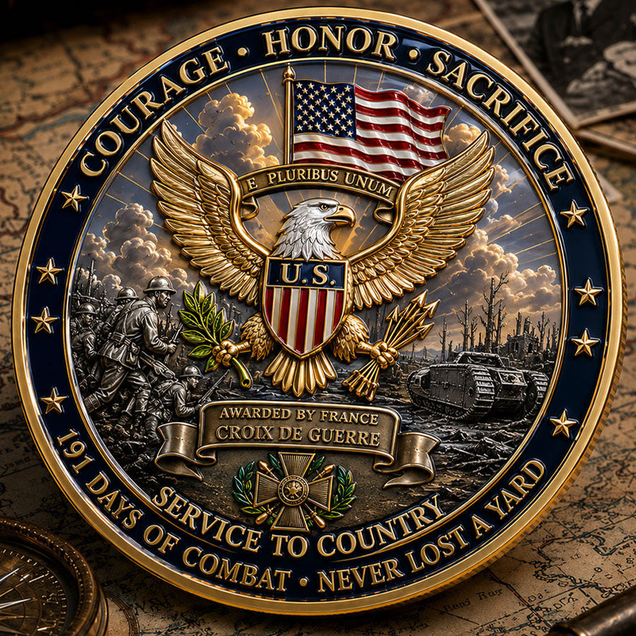 Harlem to France 369th Infantry Regiment Commemorative Metal Medal