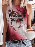 Women's Bloody Problem Solved Print Vest