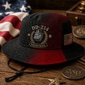DD-214 Veterans Bulldog Camo Bucket Hat