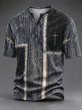 Men's Vintage Faith Faux-Linen T-shirt