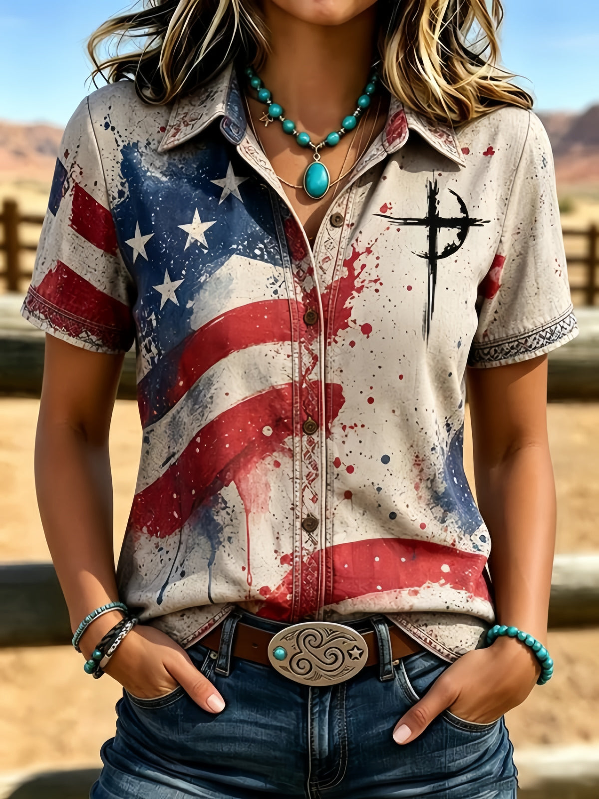 Women's Casual Faith Printed Shirt