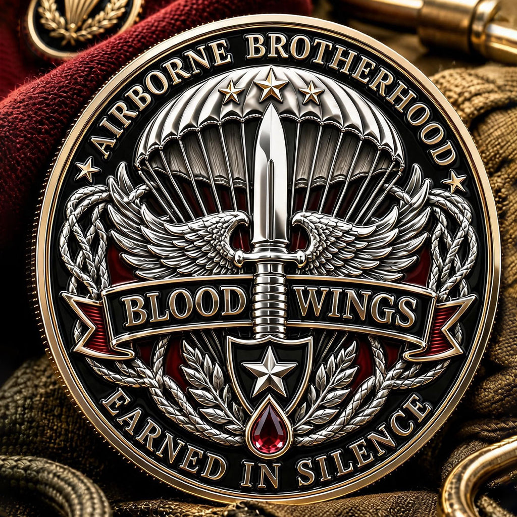 Airborne Brotherhood “Blood Wings” Commemorative Metal Medal