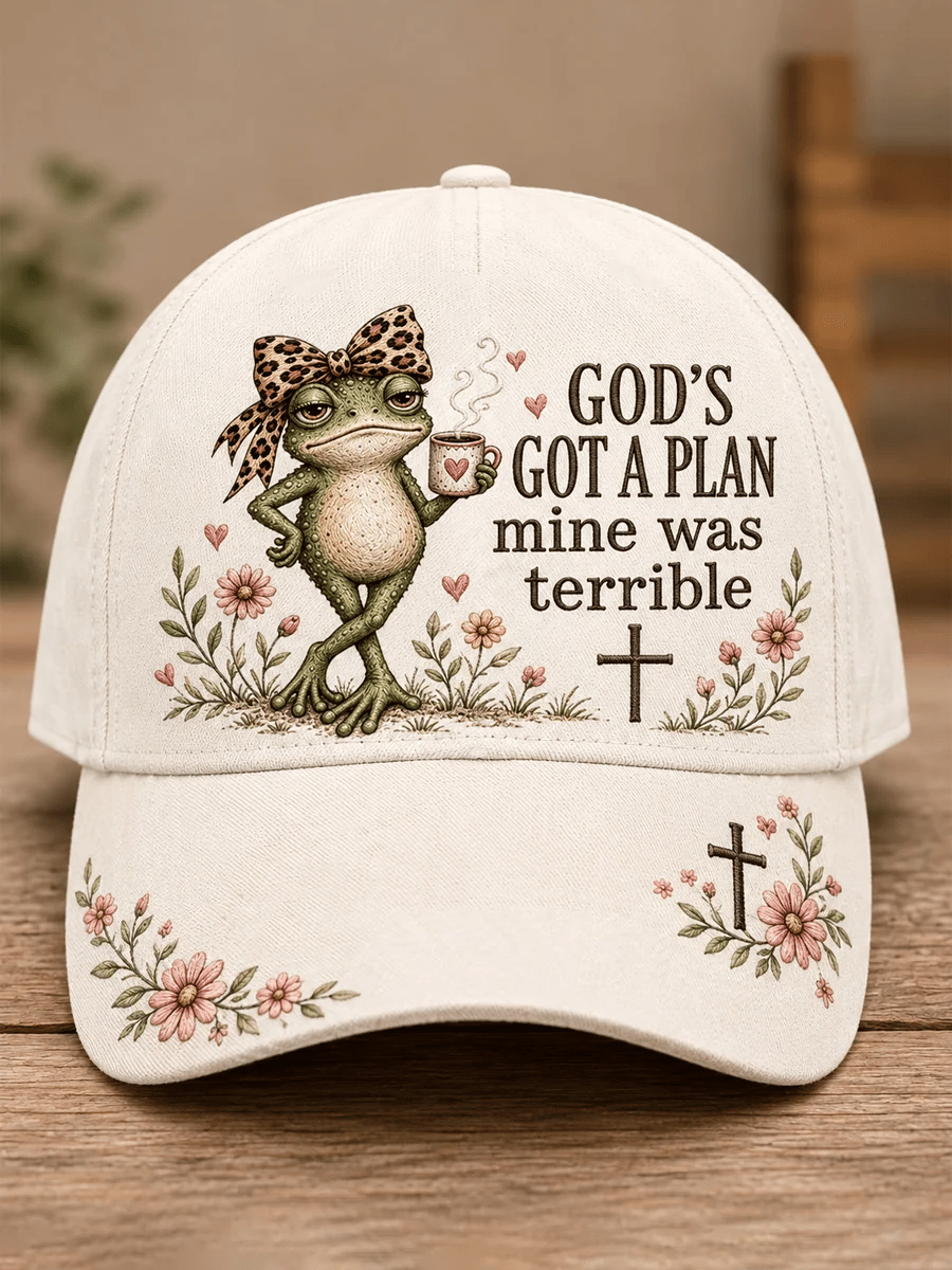 Unisex God's Got A Plan Mine Was Terrible Print Hat