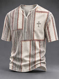 Men's Vintage Faith Faux-Linen T-shirt