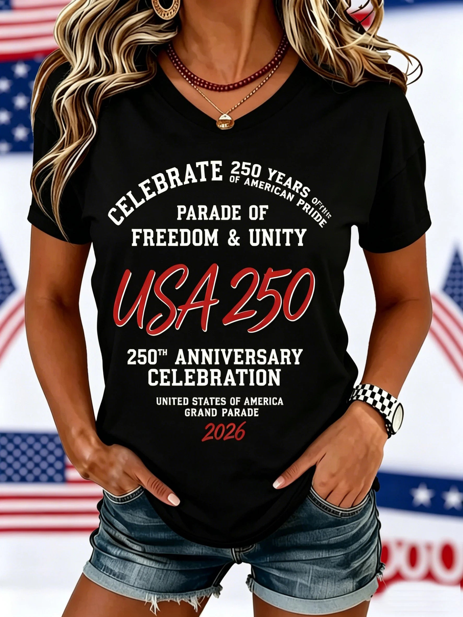 Women's Casual Text Letters Crew Neck Short Sleeve T-shirt